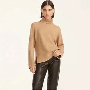 J.Crew Turtleneck Sweater in Supersoft Yarn Merino Wool Camel Size Small